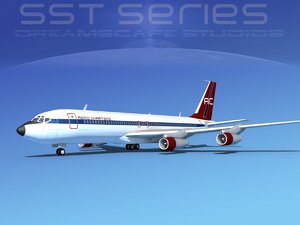 707-320 boeing 707 3d model
