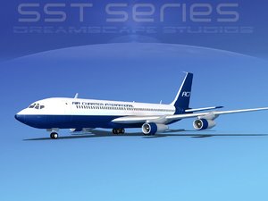 3d dxf 707-320 boeing 707