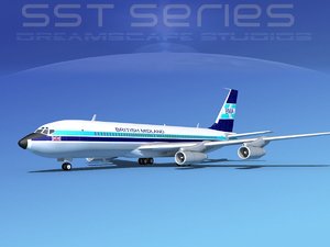 3d model of 707-320 boeing 707
