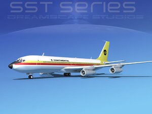 707-320 boeing 707 airliner 3d 3ds