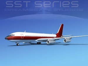 707-320 boeing 707 3d 3ds