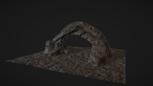 cave entrance swamps 3d model