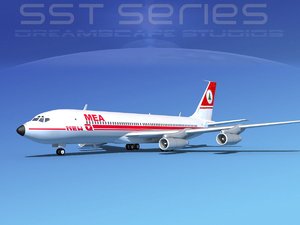 707-320 boeing 707 airliner 3d max