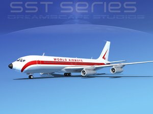 3d 707-320 boeing 707 model