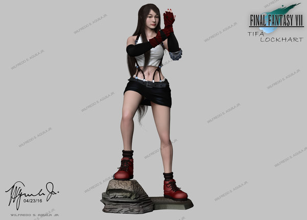 3d Final Fantasy 7 Tifa Model