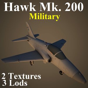 3d model hawk 200 military mil