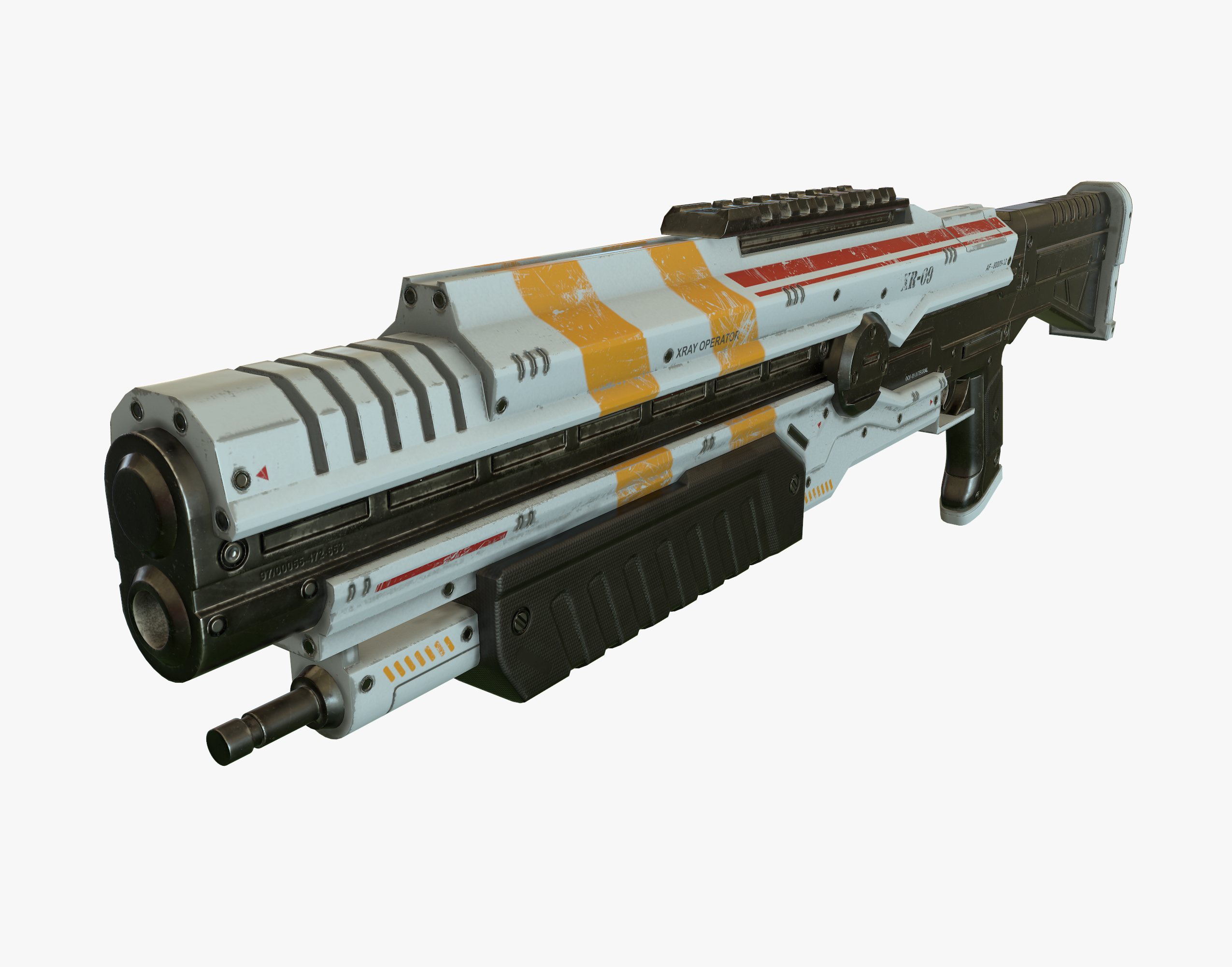 shotgun sci fi 3d model