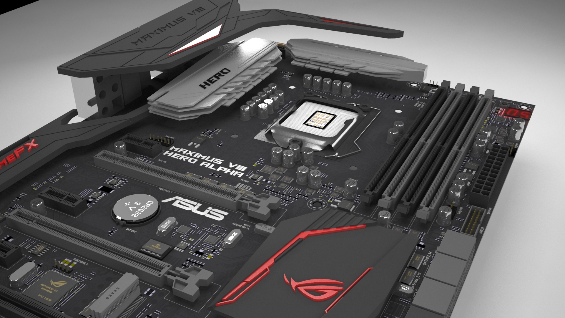 主板华硕maximus hero viii3d模型