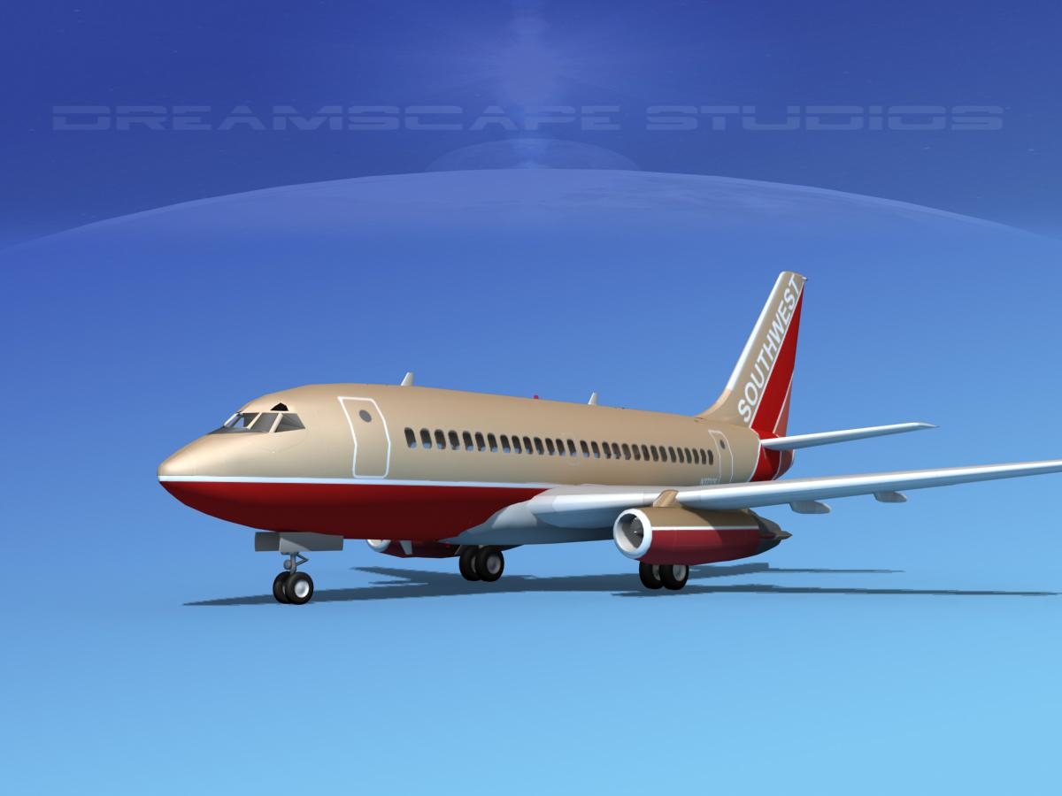 Modelo 3d Boeing 737 100 Suroeste Turbosquid 1032244