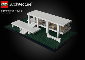 3d farnsworth house lego model