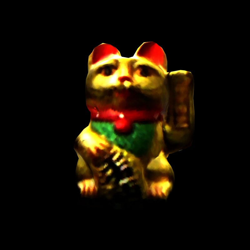  lucky  cat  3d  model 