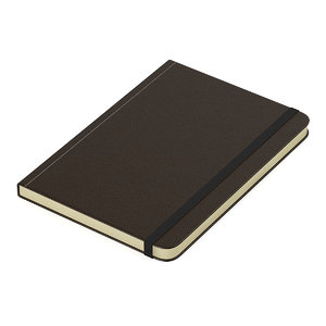 3d model of notebook brown leather