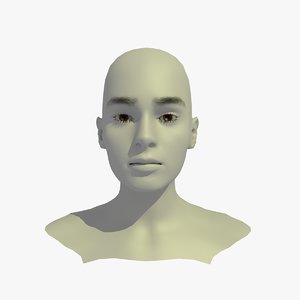 3d realistic head base mesh model