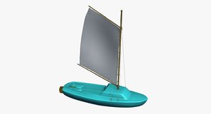 sailboat boat sail 3ds