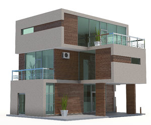 cottage house 3d model