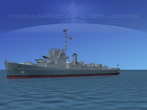 3d guns buckley class destroyer model