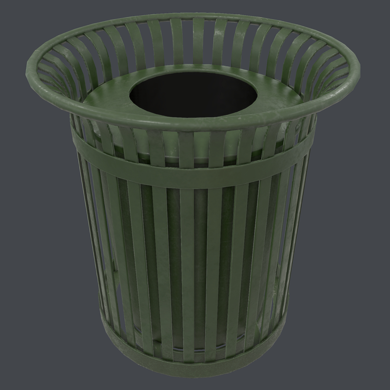 3D модель Открытый мусорный бак - TurboSquid 633261