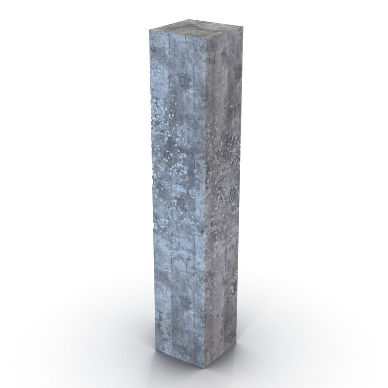 concrete pillar 3d model 