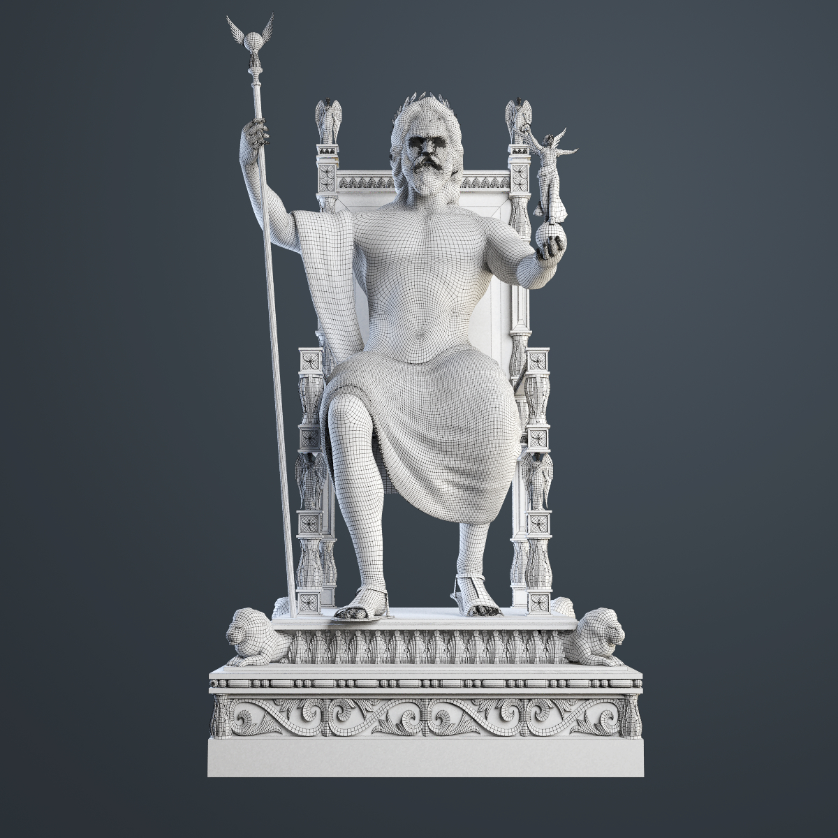 世界7大奇迹之一，奥林匹亚宙斯神像|奥林匹亚|宙斯|神像_新浪新闻
