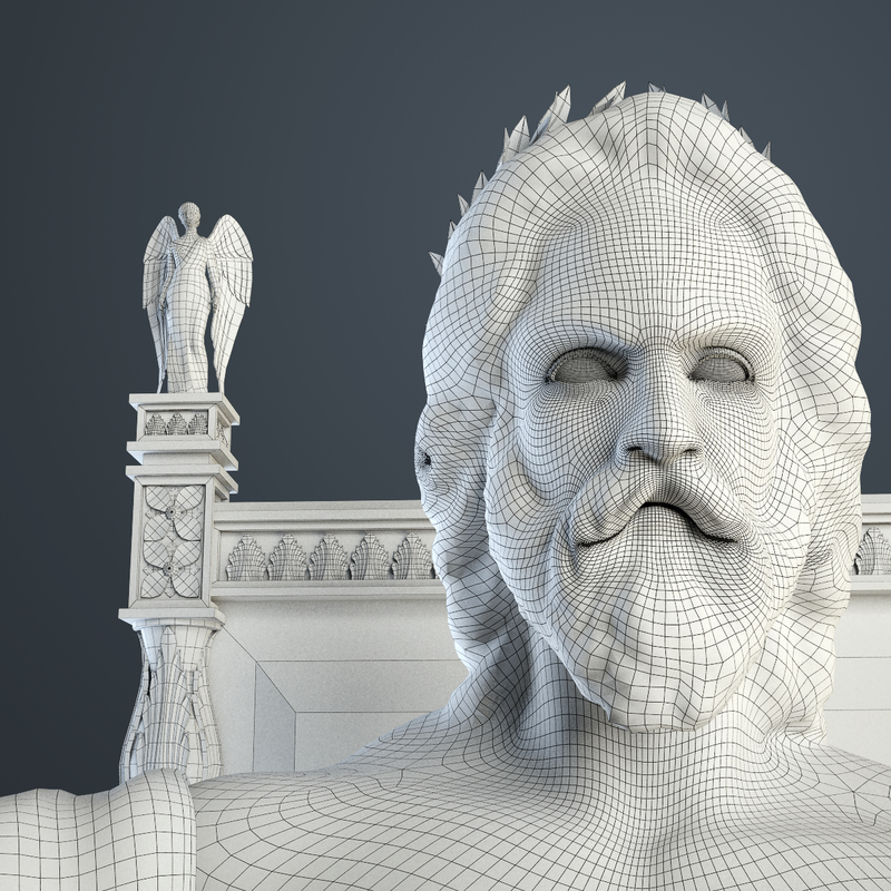 Ancient Statue Zeus 3d Model