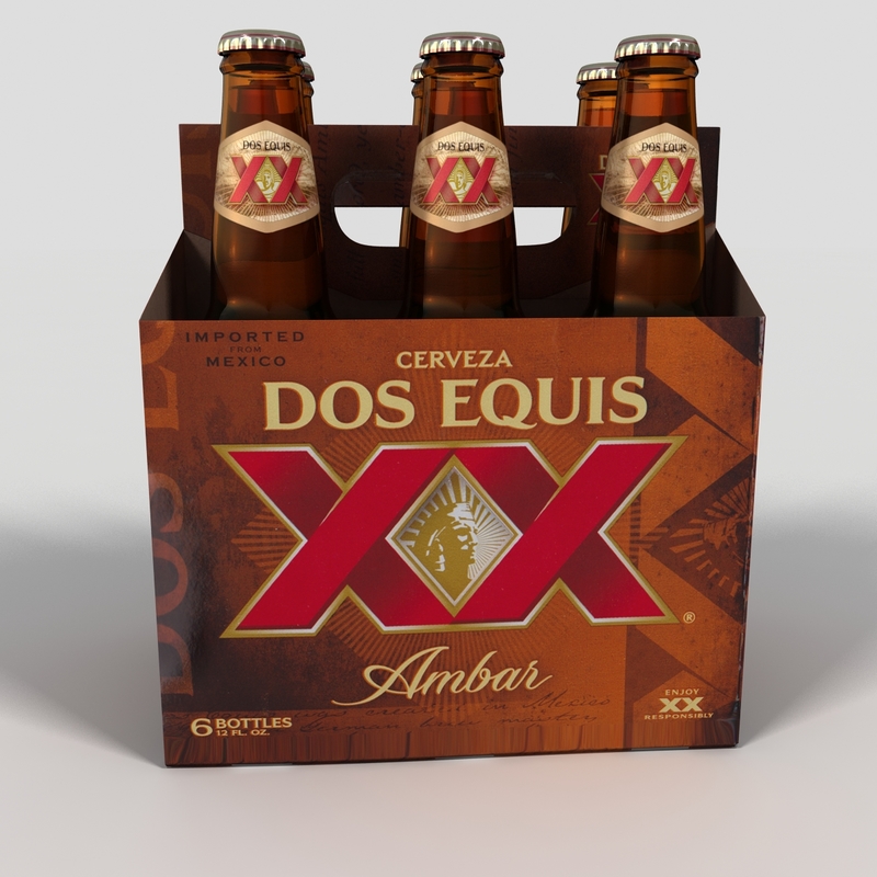 Dos Equis Amber의 여섯 팩 3D 모델 TurboSquid 1033184