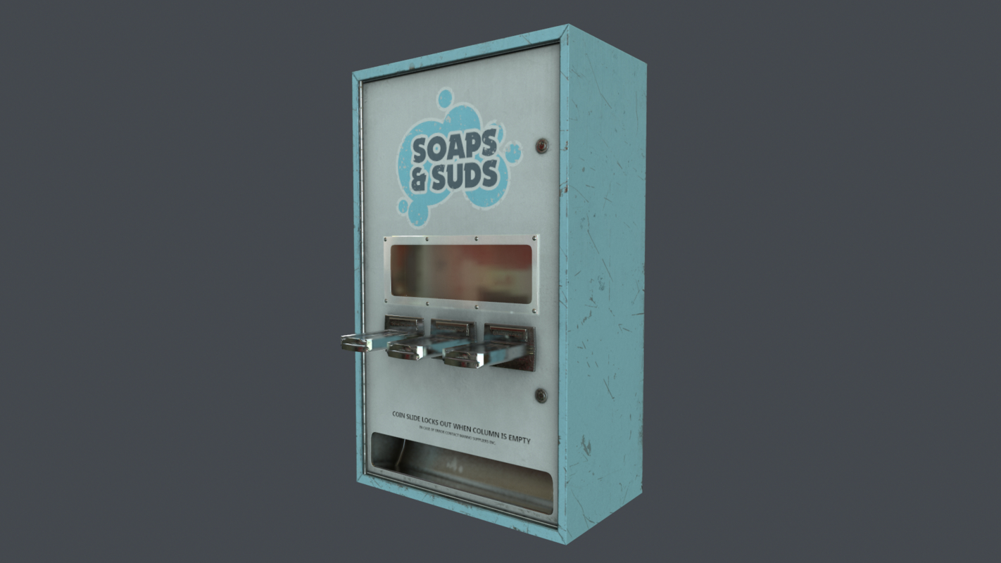 3d laundromat soap dispenser