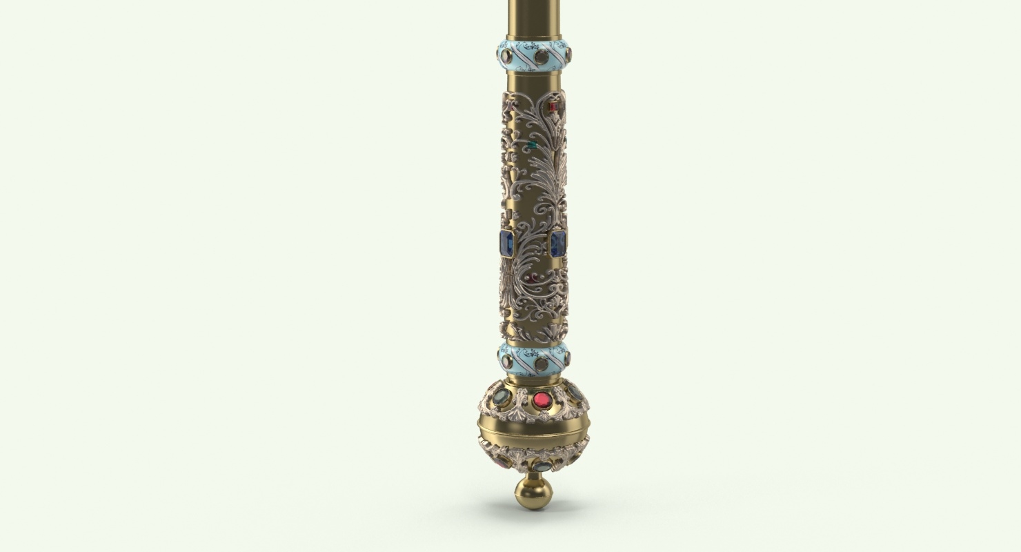 3d max queen s sceptre