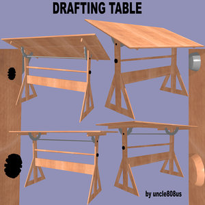 drafting table 3d model