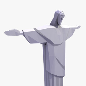 christ redeemer statue brazil 3d model