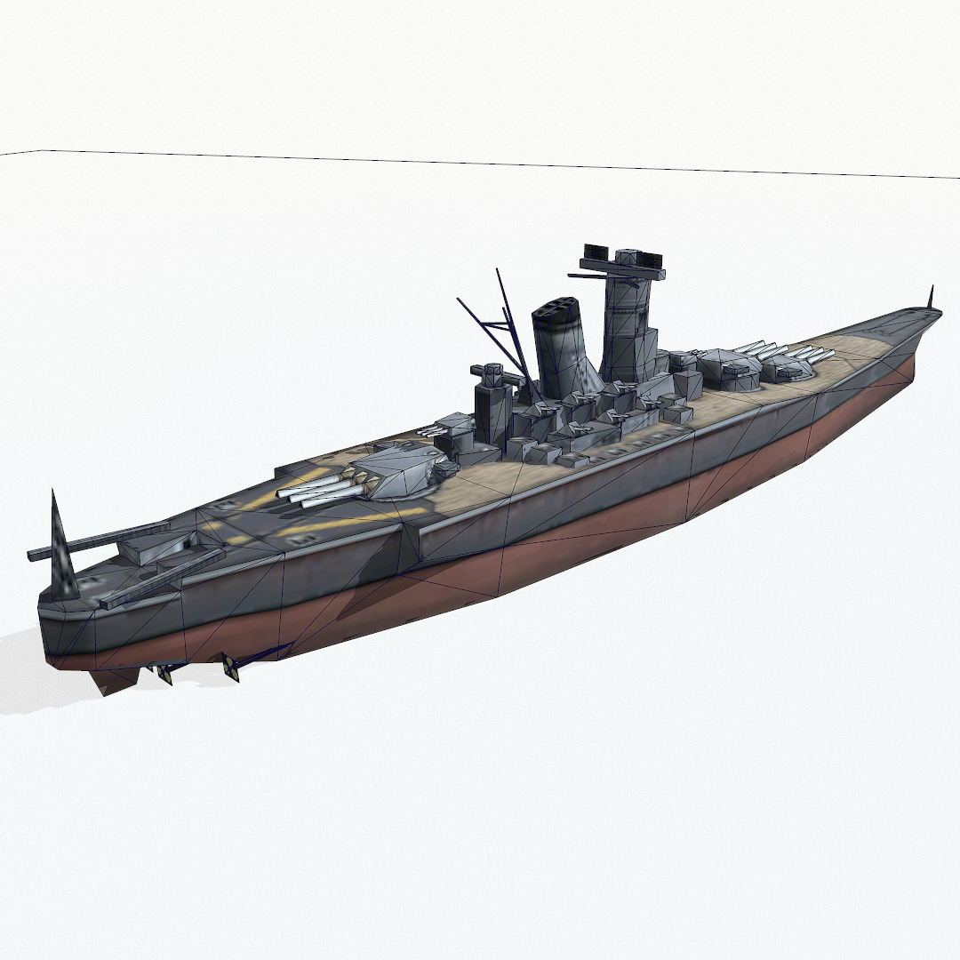 大和号战列舰3d模型 - turbosquid 1033943