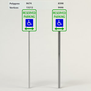 3d handicapped reserved parking