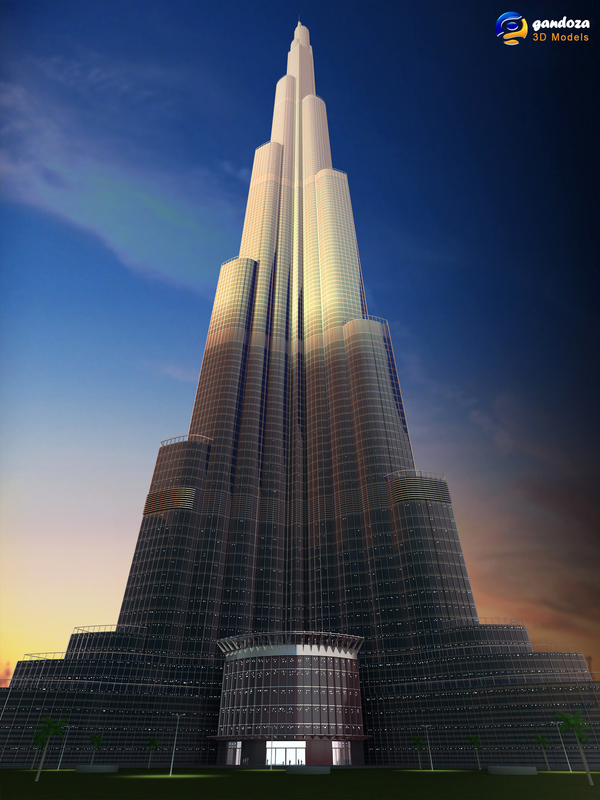 3d model accurate burj khalifa