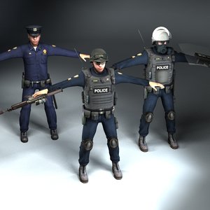 3d swat t-pose model