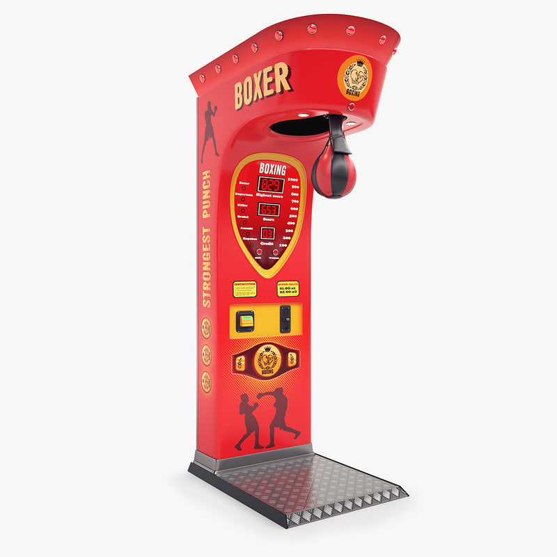 boxing arcade machine 3d model