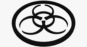 symbol biohazard 3d model