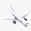airliner plane airplane 3d model