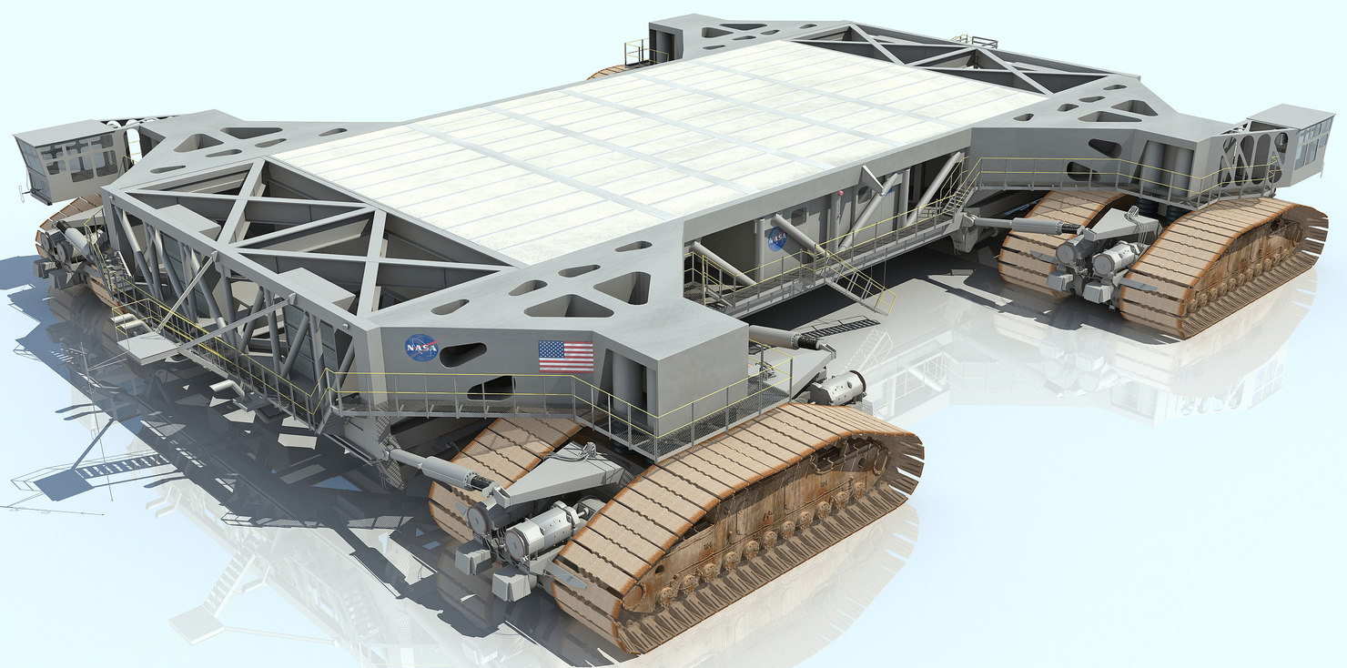 nasa crawler transporter shuttle launch 3d model