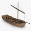 medieval sailing boat 3d model