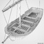 medieval sailing boat 3d model