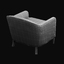 chair 1950s french tuxedo 3d max