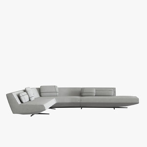 poliform sydney sofa 3d max