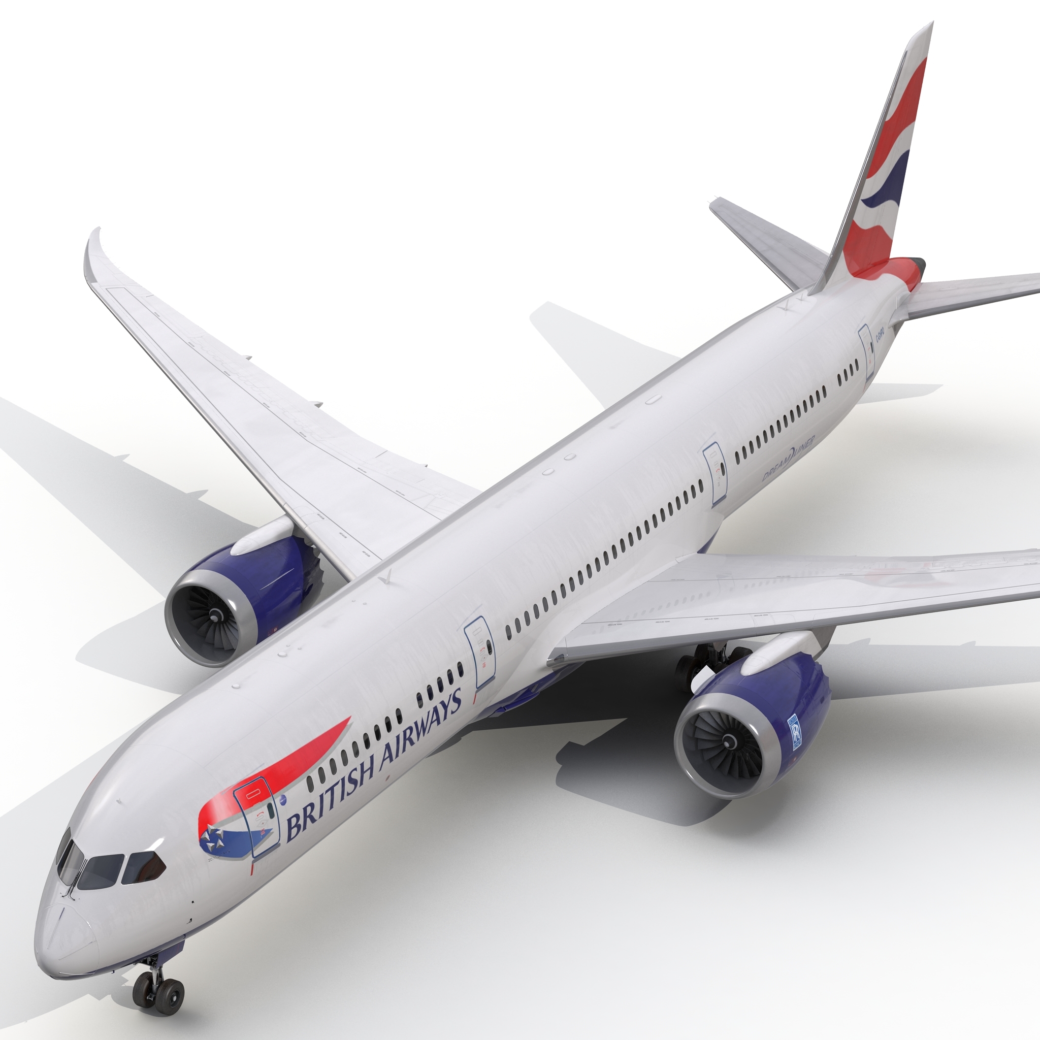 波音787-9梦想飞机英国航空公司3d模型