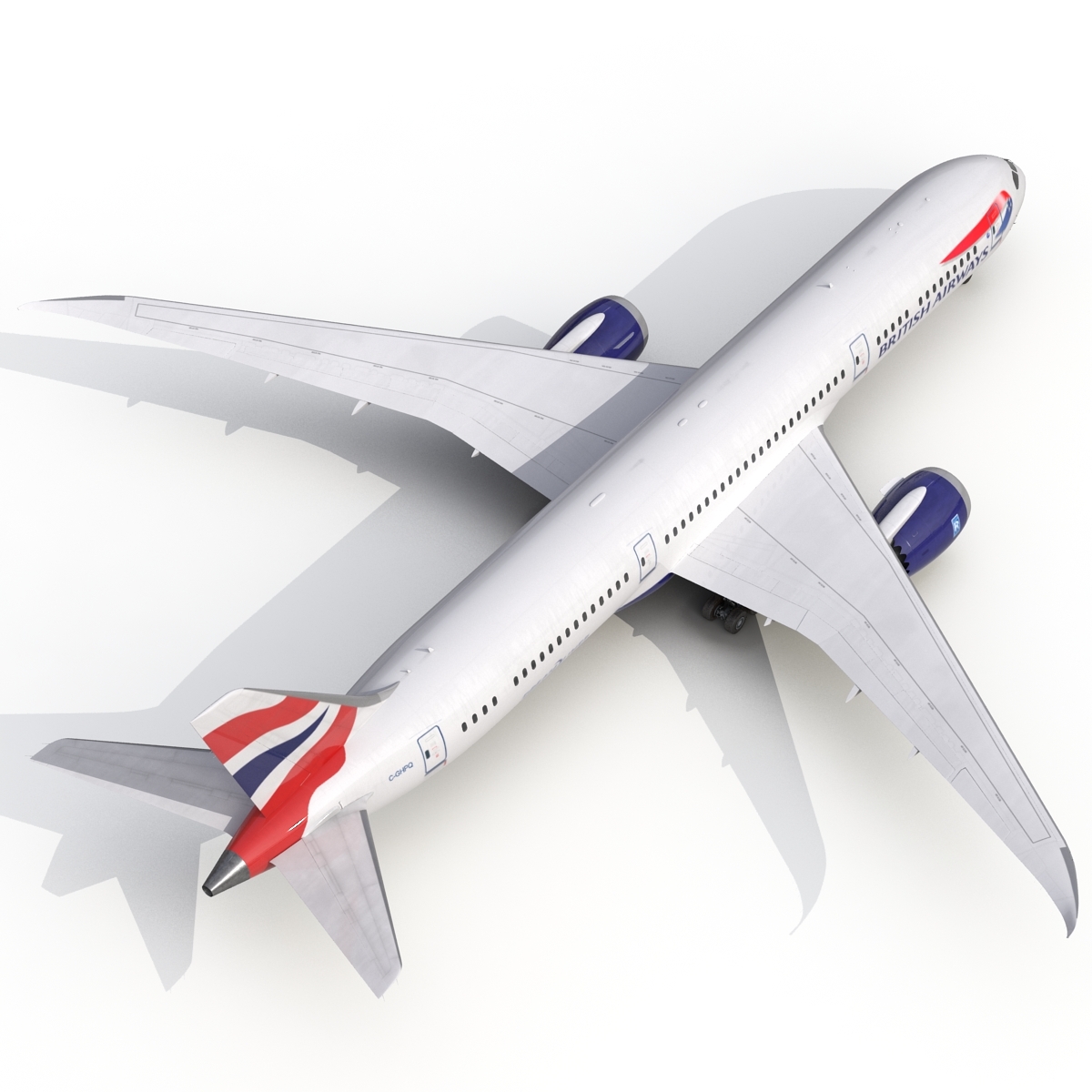 波音787-9梦想飞机英国航空公司3d模型