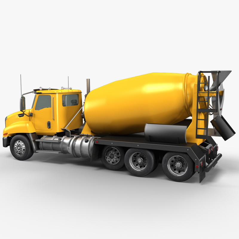 3d concrete mixer truck model