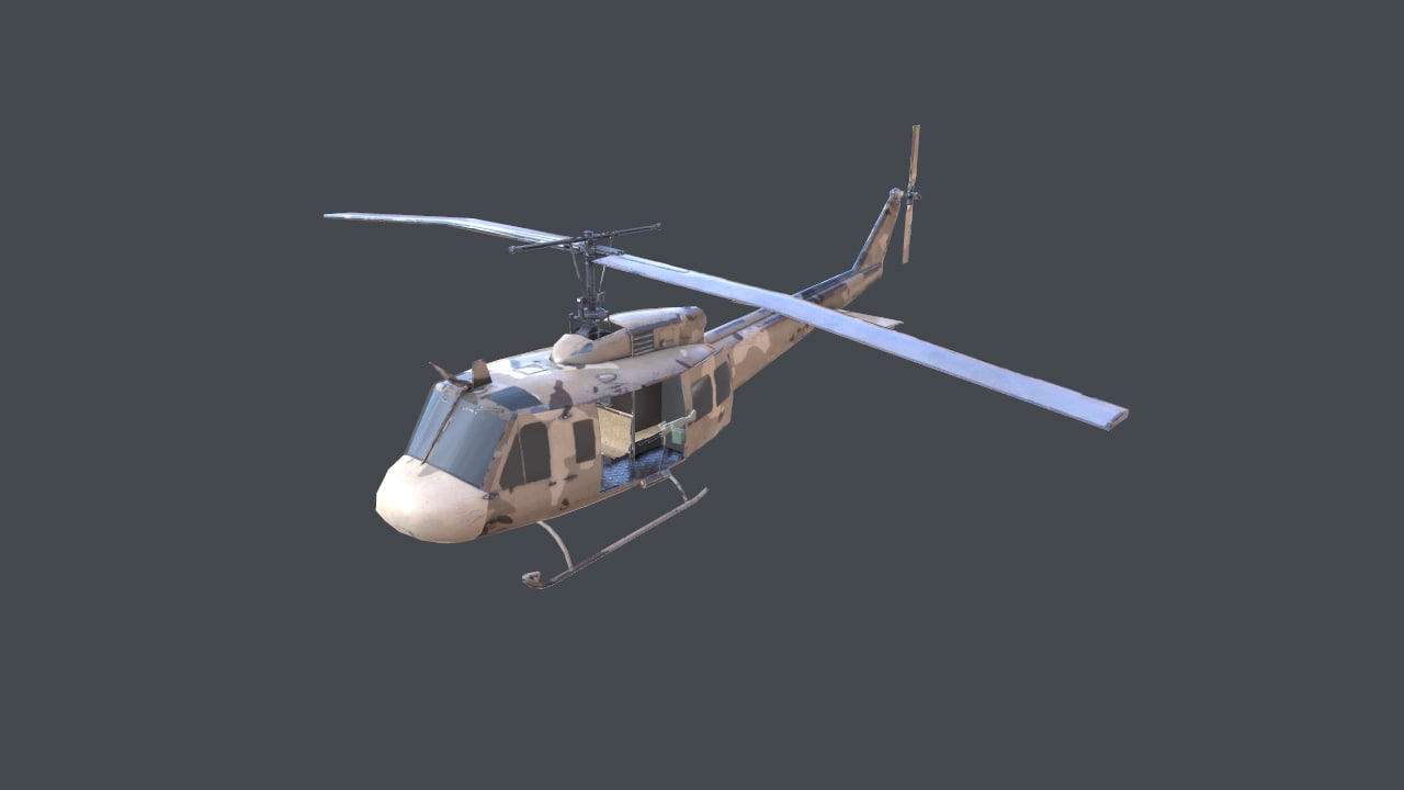 3d helicopter flying