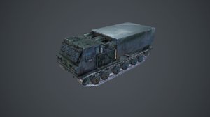 3d model mlrs m-270 military tank