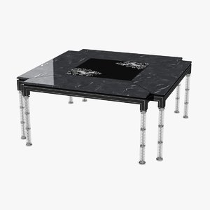 3d max table black lacquered