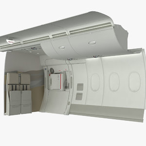 3d emergency exit wall section model