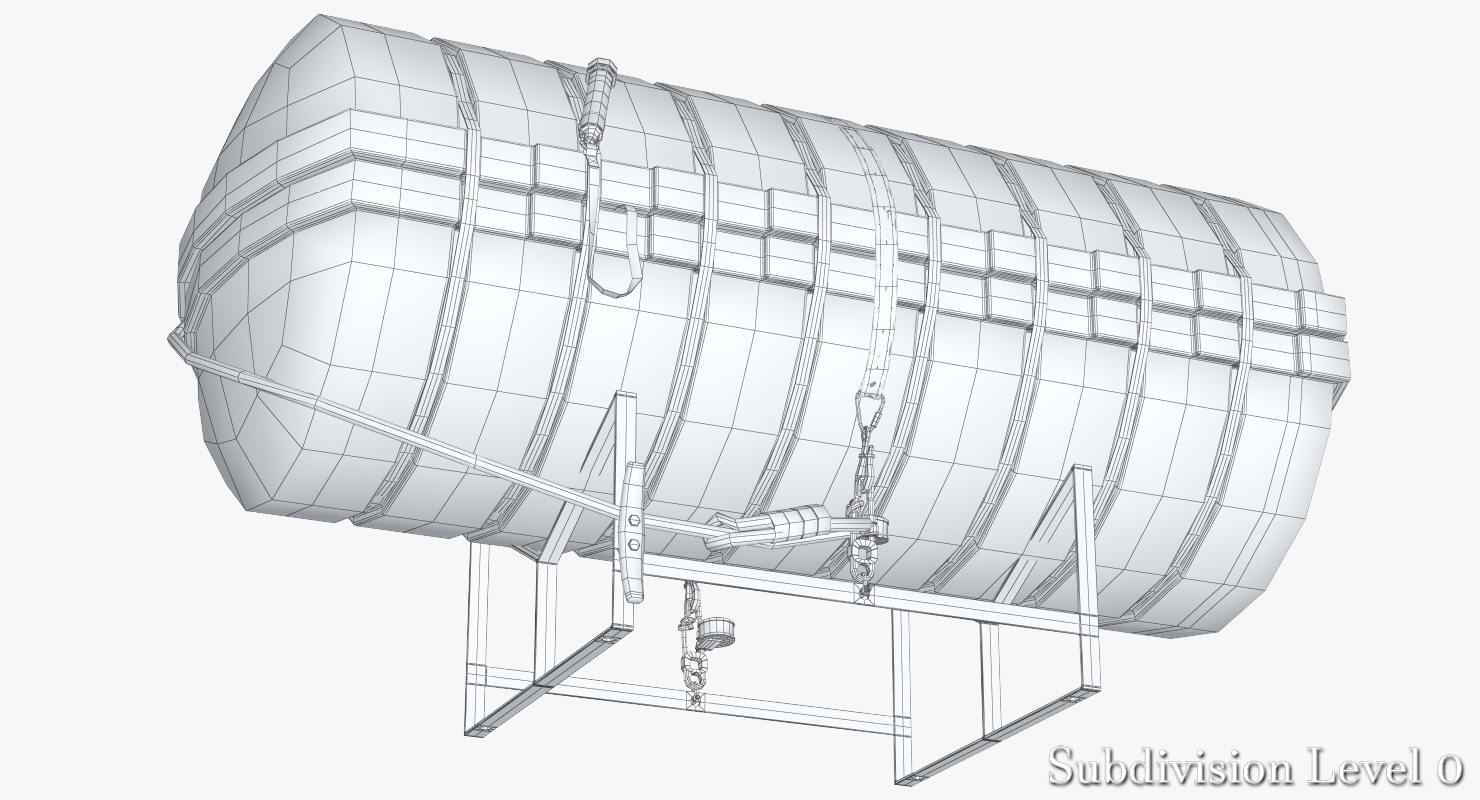 3d life raft container model