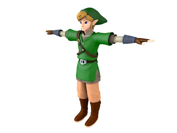 link legend zelda 3d c4d